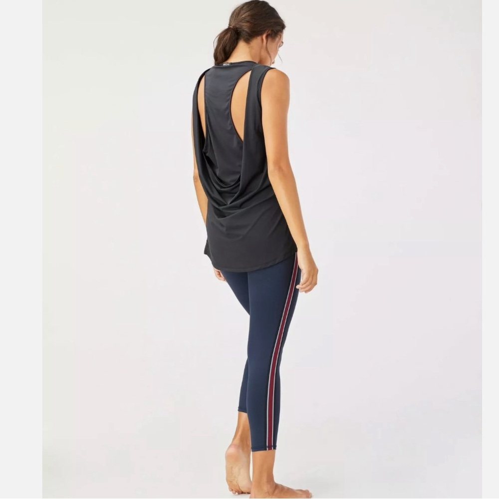 MICHI NY Black Ash Cut Out yoga tank top size small BNWT - Picture 2 of 5